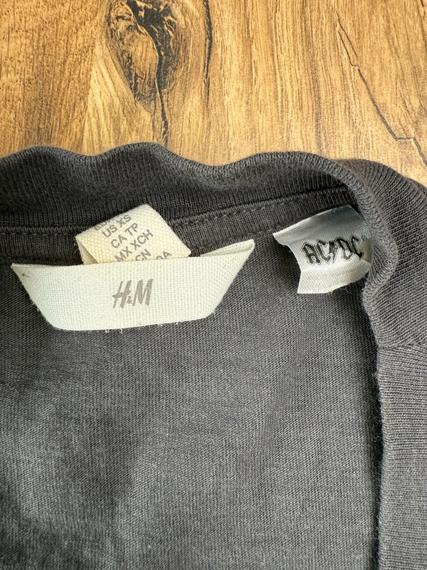 T-shirt AC/DC Back in Black World Tour 1980/81 - H&M - Taille S