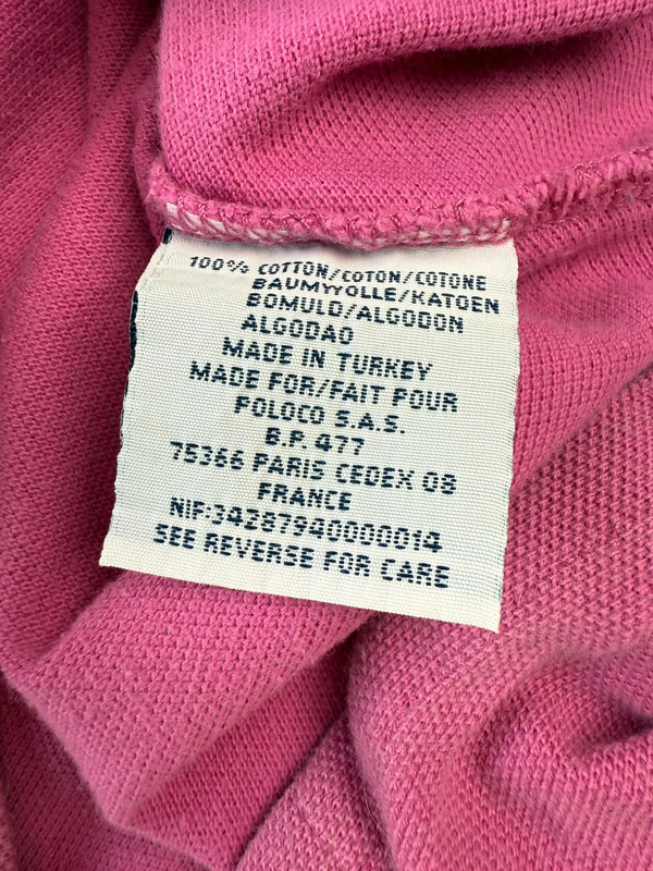Polo Ralph Lauren rose homme XL – 100% coton