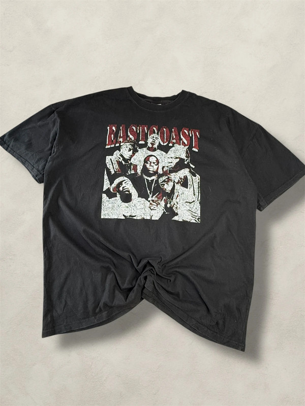 T-shirt oversize noir XXL Eastcoast style vintage rap US