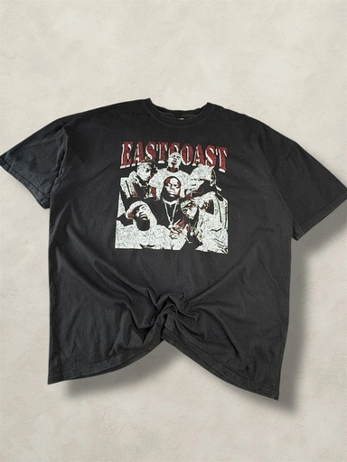 [193] T-shirt oversize noir XXL Eastcoast style vintage rap US