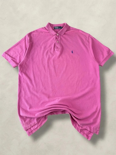 [164] Polo Ralph Lauren rose homme XL – 100% coton